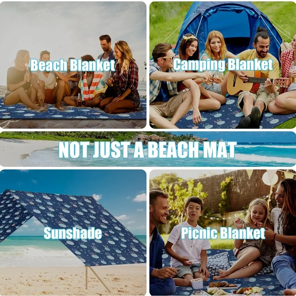 Blue Jellyfish Beach Blanket